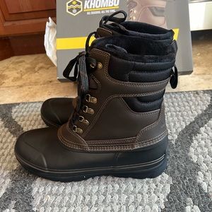 Khombu men’s Kenny brown weatherproof boots size 11